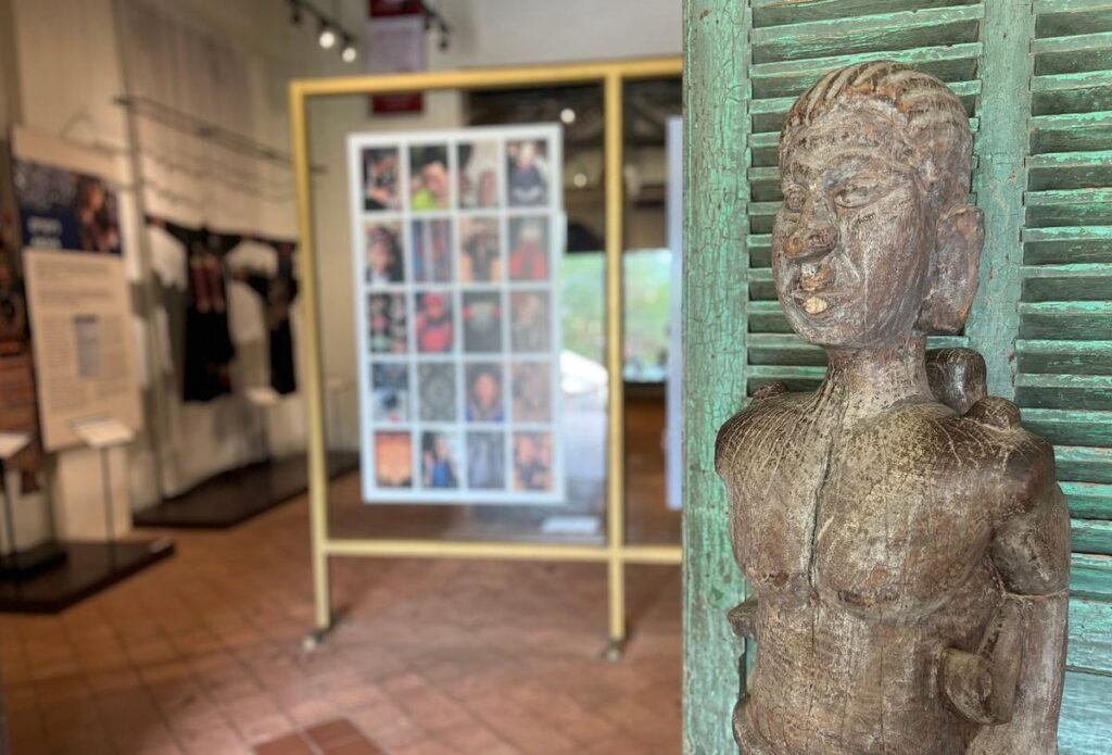 Carved wooden figure at the TAEC museum